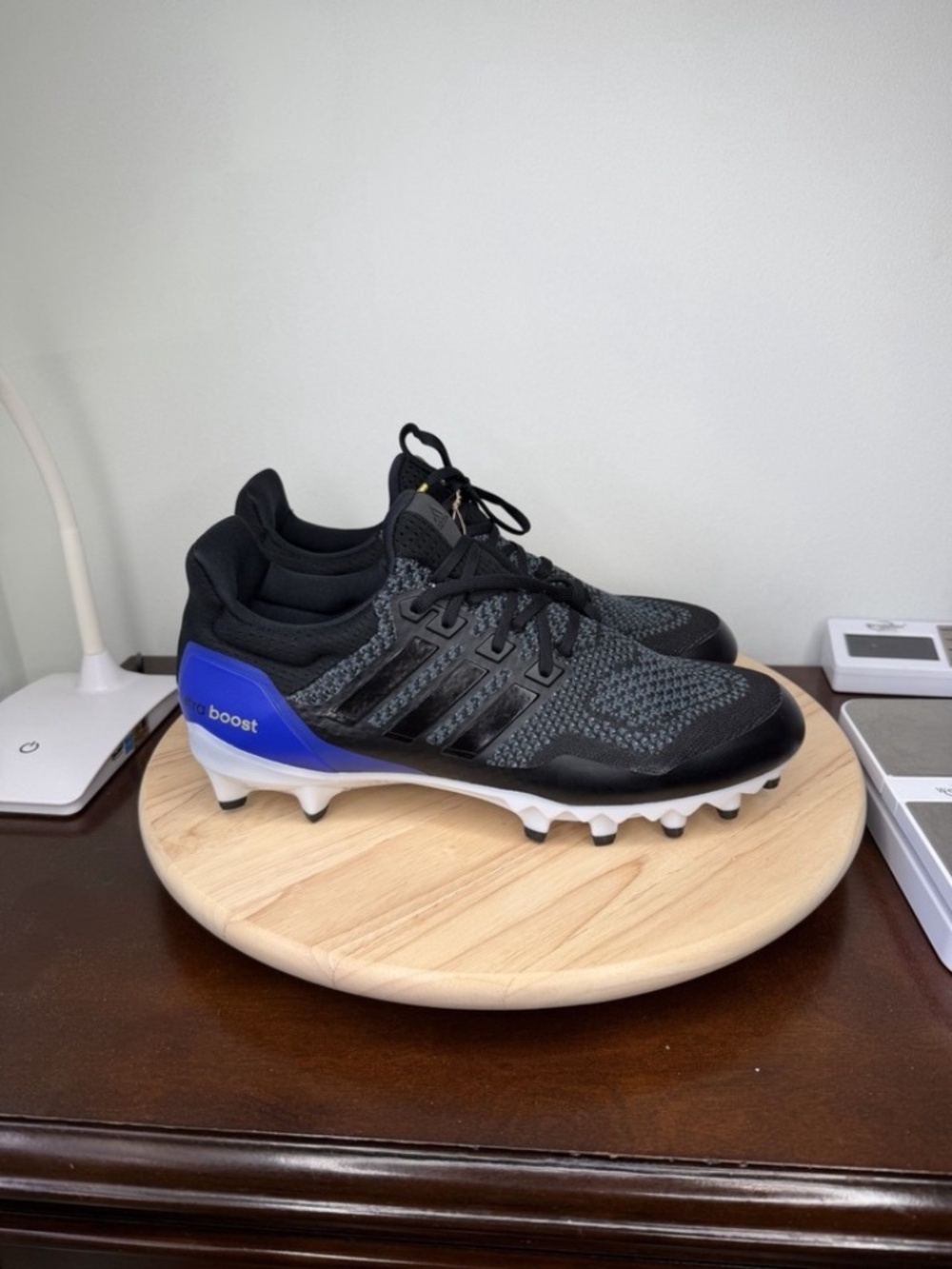 Adidas Ultraboost Football Cleats Shoes Black Blue JP7410 Men’s Size 11 NEW
